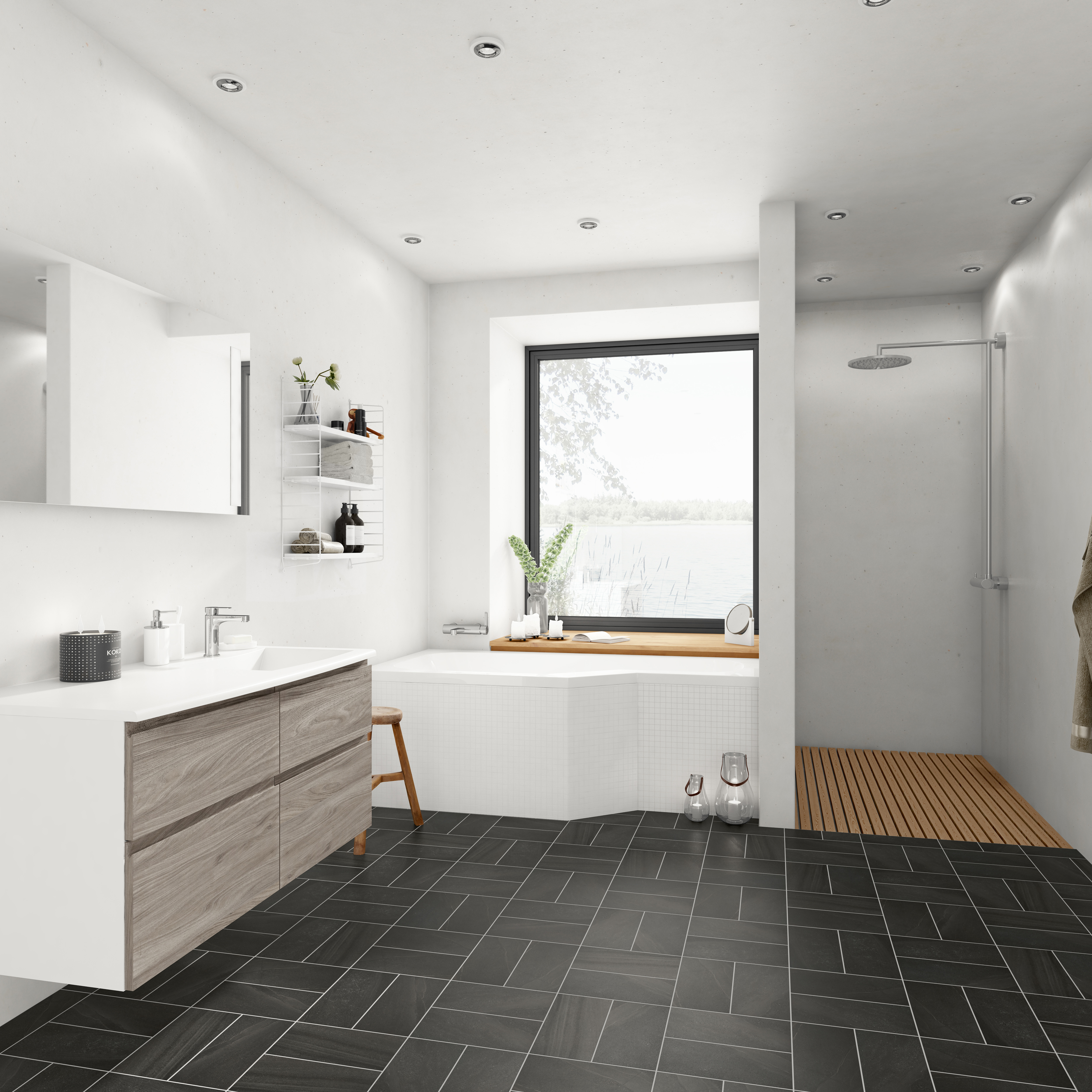 Modern by DESIGNA - Lys grå trestruktur